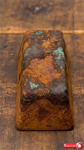 Rusty Gold Bar Restored to Pure Shine 🪙 #Satisfying