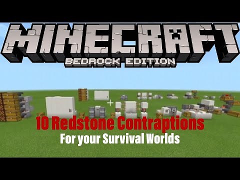 10 *BEST* Minecraft Bedrock Redstone Contraptions for your Survival Worlds!!