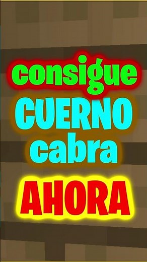 🤑👍 Como CONSEGUIR un CUERNO de CABRA en Minecraft 😎👌 #datwinxd