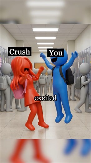 Never Get Too Excited When Your Crush Talks To You 🤫 #shorts #psychology
