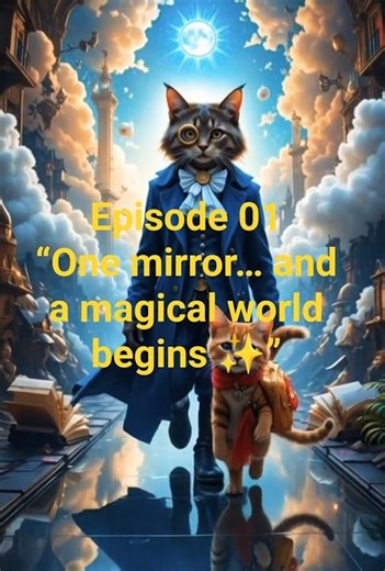 Two Cats Enter a Magical World Episode 01❤️✨ | #FantaCatWorld #CatAdventure #FantasyAI