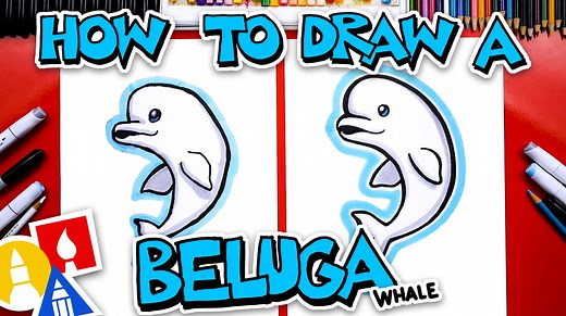 How To Draw A Cartoon Beluga Whale - Art For Kids Hub — Free Drawing Lessons for Kids -