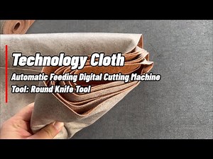 Single-layer technical fabric cutting machine with circular blade (automatic feeding system)