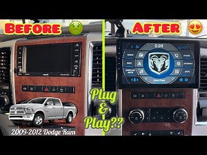 How to install 10” Android Plug & Play Unit+Retain Camera & AMP(DODGE RAM 2009-2012)