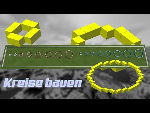 Minecraft Kreis bauen Tutorial || 4x4 bis 19x19