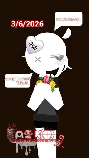 "Accept it or not.. Take it ˚₊·—̳͟͞͞♡" duet holding the flower