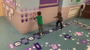 A hop, jump, and a skip: PS 9 students take advantage of the new sensory pathway in the Concord school. (Stay tuned for a story on more at PS 9 later this week.) | Staten Island Advance
