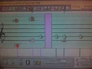 Beginning of "Marathi Balgeet: ABCD Alphabets" on Mario Paint Composer
