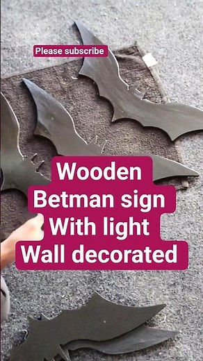 wooden betman sign #furniture #carpentry #home #short #viral