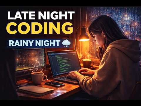 Late Night Coding Session | Rainy Programmer Room Ambience | Geeks Parthiban