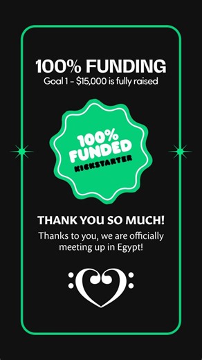 WE ARE OFFICIALLY GOING TO EGYPT 🎉 GOAL 1 = ✅ This is unbelievable. Less than 48 hours after launching the campaign, we have officially reached 🔥 100% FUNDING 🔥 for our main goal! That being said, we've got some news: ✈️ Flights: All three flights are booked 🏠 Accommodation: Fully booked for 3 weeks in Cairo 📄 Visas: All three have been applied for and approved We can't even begin to describe how grateful we are. Your support is just absolutely overwhelming and ever since this campaign laun