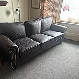 Living Room Furniture Sets,Sofa Sets and Couch Sets for Living Room,Mid-Century Vintage Sofa Couches with Rivet Design (Brown, 2 Loveseat+3 Seater)