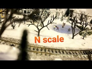 my N scale coffee table layout running with close ups . no talking or music.