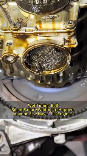 Wet Timing Belt in Small Engines: Genius or Disaster? #truck #engineblock #engine #parts #autorepair