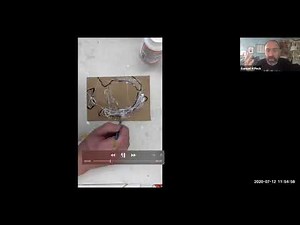 Collagraph - Building a plate with String & Modge Podge (black plate)