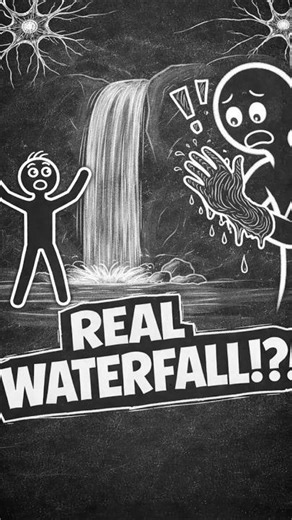 Stare at a waterfall then look away and this HAPPENS #brainscience #psychology #waterfall