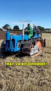 Here we have looks like a tracked fordson major tractor with a framed plough. #farmingvideos #southhallploughingmatch | Pro Horizon Farming Content