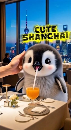baby penguin in Shanghai China just stole everyone's hearts #Penguin #cute #ai #Adorable #animals