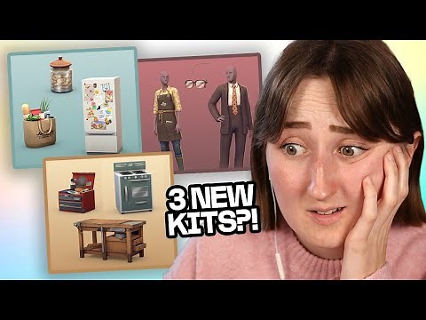 the sims released THREE new kits?! | Kitchen Clutter, Golden Years, & Restoration Workshop Review
