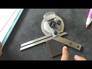 Measurement of taper angle using bevel protractor