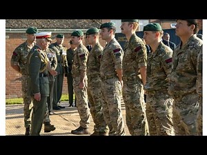 The King visits the Commando Training Centre Royal Marines (CTCRM) at Lympstone, Devon