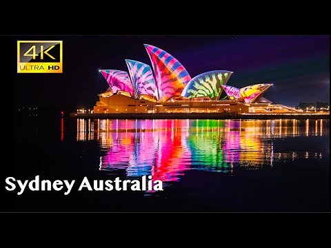 Sydney Australia in 4K UHD Drone at Night