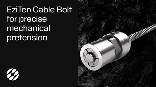 EziTen – the cable bolt that brings precision, speed, and simplicity underground. With mechanical tensioning and a standard bolting machine, EziTen delivers pretension without hydraulics. No extra equipment. No workarounds. Just reliable performance. Its internal thrust bearing keeps installation torsion-free, so every bolt performs exactly as intended. Pre-assembled for installation into standard holes, EziTen is available with plain or indented strands to support faster installation cycles. #S
