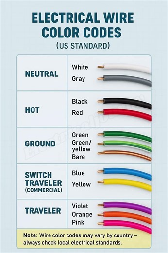 "Electrical Wire Color Codes Explained ⚡ Safety Ka Full Guide | #live #neutral #diy #electrical