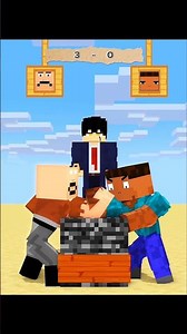 Herobrine challenge to win in claw fight #minecraft #shorts
