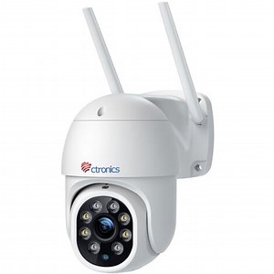 Ctronics Caméra de Surveillance WiFi Extérieure PTZ Caméra 380C Plus 4MP Blanc 360° Détection de Mouvements Humaine Portée 30M