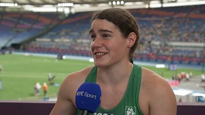 'It's my second furthest in a competition, ever. To do it out here in my first senior interntional, It's really nice to be able to perform on the day' Nicola Tuthill spoke to David Gillick after this morning's Hammer Throw semi-final at the Stadio Olimpico. Her place in tomorrow's final has since been confirmed. Read: https://www.rte.ie/sport/athletics/2024/0609/1453814-tuthill-qualifies-for-hammer-throw-final-at-europeans/ | RTÉ Sport