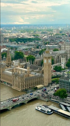 London Eye View: Big Ben & Thames! Visit London Eye | London UK 🇬🇧 #LondonEye #LondonView #bigben