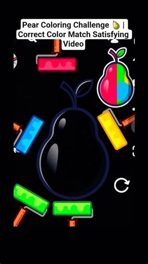 Pear Coloring Challenge 🍐 | Correct Color Match Satisfying Video #shorts #gamechallenge #viralvideo