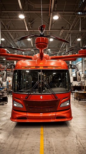 Ferrari presenta el primer bus volador del mundo 😳 #FerrariAeroBus #LujoItaliano #TecnologíaFuturista | Noticias del mundo 4k