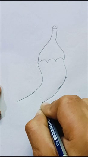 Easy Vegetable drawing #ladyfinger #shorts #viral #drawing #easy #youtubeshorts