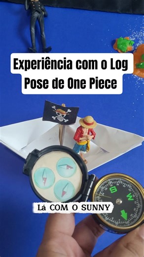 Experiência com o Log Pose de One Piece #anime #otaku #luffy #onepiece #ciencia #professor #animes