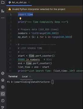 Python Time Complexity in Action! 🔥 List vs Dictionary | Code with Hafiz