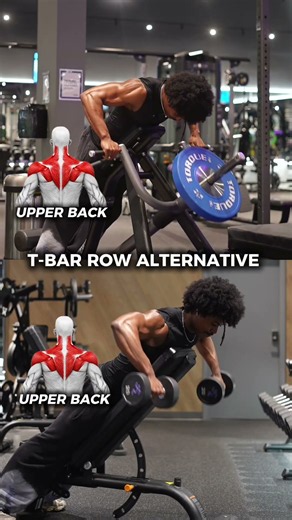 How to Actually Grow Your Upper back Fast with Dumbbell Row as alternative to the T-Bar row.