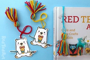 Easy Red Ted Bookmark Printable - Red Ted Art - Kids Crafts