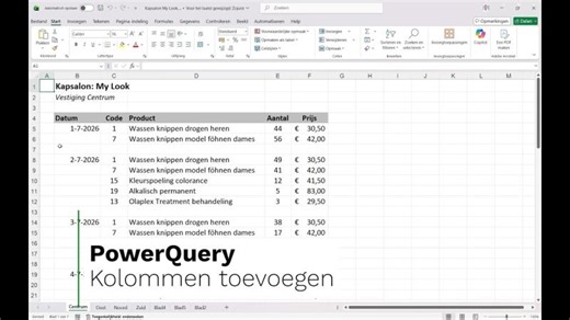 Power Query - Kolommen toevoegen | Structuurmakers