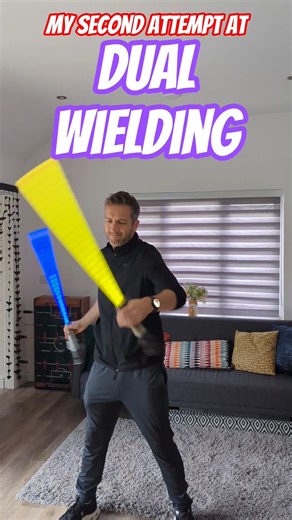 Dual wielding double Obi Ani lightsaber spins attempt two #starwars #lightsaber