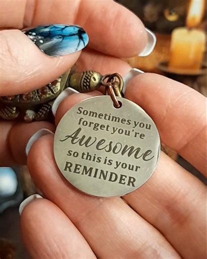 Working crystal pocket watch turtle with beautiful motivational charms - purse charm/keychain 💜