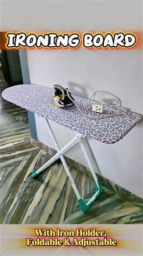 Ironing Board/Table with Iron Holder, Foldable & Adjustable 💥 Highly Recommended ✅#ironingboard