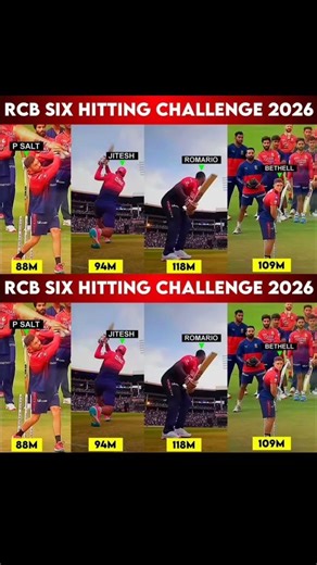 RCB Six Hitting 2026 J Bethell, P Salt, R Shepherd, J Sharma, Jordan Cox Six 😱🔥 #ipl2026 #viralpost