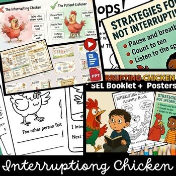 Interrupting Chicken Activity SEL Listening Skills Self Control Class Classroom