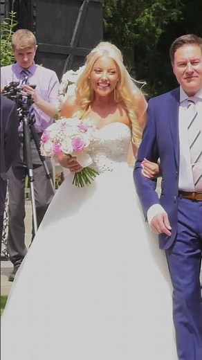 Bride walking down the aisle