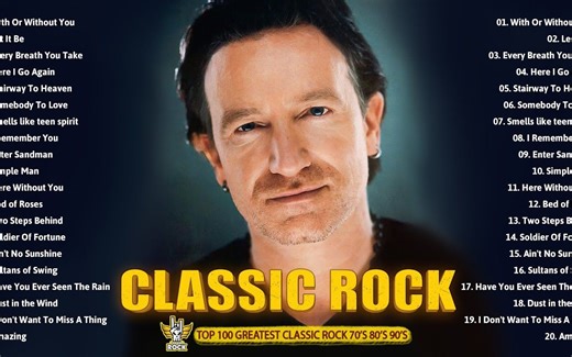 【Classic Rock Music】有史以来100首最佳经典摇滚歌曲🔥U2、披头士、皇后乐队、蝎子乐队、邦·乔维、ACDC