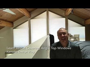Angle Top Window Shades | Battery Powered Hunter Douglas Honeycomb Shades