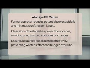 What Is The Process To Get Project Sign-Off?