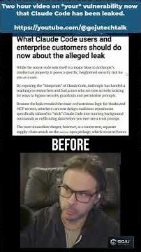 You May Be Vulnerable Due to Claude Code Leak